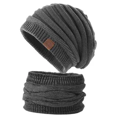 [Andeor] ネックウォーマー ニット帽 メンズ 冬 防寒 【360度保温強化・ふわふわ裏起毛】 ニット 帽子 ビーニー 目出し帽 防寒具 大きいサイズ 伸縮素材 柔らかい 暖かい おしゃれ 防風 無地 通勤・通学・自転車・スキー・アウトドア 男女兼用