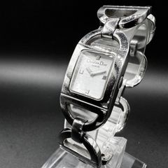 稼動品 極美品】ディオール マリス シェル文字盤 スクエア クォーツ 稼動品 極美品】ディオール マリス シェル文字盤 スクエア クォーツ