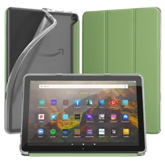 【迅速発送】Fire HD 10 2023 ケース Dadanism Fire HD 10 第13世代 カバー Fire HD 10 2023適用 カバー タブレットケース 第13世代 全面保護型 三つ折りスタンド 無色半透明TPUバック ソフト PUフロントのサムネイル