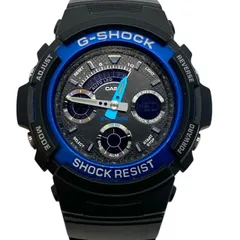 【稼働品】CASIO カシオ AW-591 G-SHOCK ジーショック 腕時計 時計 アクセサリー アナデジ クォーツ アルミケース 樹脂 ブラック