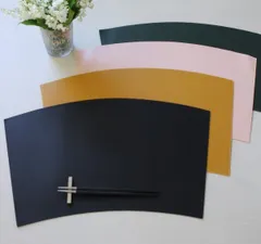 ランチョンマット PVC モダン 和風 ビニール製 はっ水 和モダン (ブラック・グリーン・ピンク・マスタード) お手入れ簡単 モダン レザー調 プレースマット アンティーク テーブルマット アンティーク風 おしゃれ