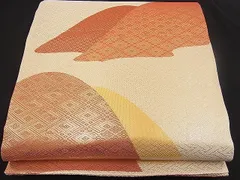 平和屋着物■佐賀錦　六通柄袋帯　遠山吉祥文　金糸　逸品　n-pk1092
