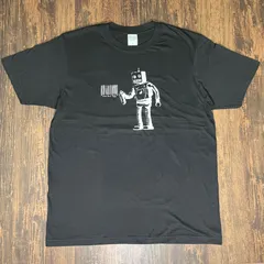 BANKSY・バンクシー・ロボットバーコード・Tシャツ・黒