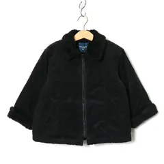 コムサ・デ・モード ジャケットコート コーデュロイ 裏ボア アウター 日本製 キッズ 男の子用 100サイズ ブラック COMME CA DU MODE 【中古】