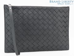 【美品】ボッテガ ヴェネタ　BOTTEGA VENETA　イントレチャート　ドキュメントケース　クラッチバッグ　セカンドバッグ　ハンドバッグ　ポーチ　ブラック　カーフレザー　629898