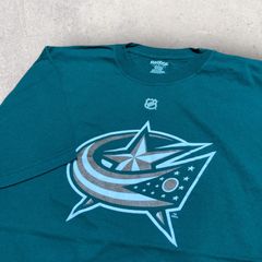 US古着 Reebok リーボック NHL アイスホッケー O'NASH ナッシュ コロンバス ブルージャケッツ 61 Tシャツ L グリーン