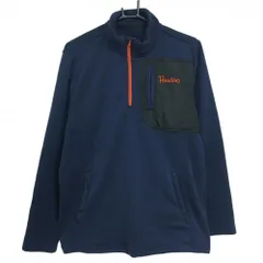 【美品】パラディーゾ ジャケットブルゾン 杢ネイビー ハーフジップ 裏起毛 メンズ LL ゴルフウェア Paradiso