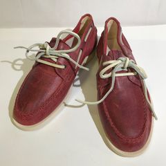 COLE HAAN コールハーン ナイキエア デッキシューズ レザーモカシンシューズ レッドメンズ Mサイズ