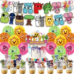 スプランキー誕生日 Cタイプ パーティー グッズ ハッピーバースデー インクレディボックス incredibox sprunki 音ゲー 記念日 誕生日 装飾 ガーランド バースデーグッズ イベント 風船 バルーン 飾り 装飾豪華 男の子 子供 キッズ ゲーム