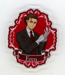 【中古】バッジ・ピンズ エレン・イェーガー(顔アップ) アクリルバッジ 「進撃の巨人 執事衣装 描き下ろしアクリルくじ」 D-1
