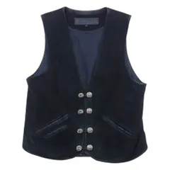 CHROME HEARTS クロムハーツ（原本無） ベスト 国内正規品 8B L LNGBCK SUEDE クロスボール ボタン スエード ベスト ブラック系 M【中古】のサムネイル