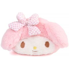 マイメロディ フェイス形ポーチ 化粧ポーチ ふわふわ 和みパステル レディース かわいい おしゃれ サンリオ sanrio キャラクター
