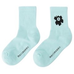 マリメッコ 靴下 marimekko レディース 091733 155 37-39 ウニッコ ワンポイント ショート ソックス 日本サイズ23.5～25cm ライトブルー