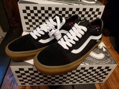 VANS SKATE OLD SKOOL シューズ　BLACK　GUM　スケート　SK8　オールドスクール　靴　スニーカー　ヴァンズ　SPREME　シュプリーム　YOW　スケートボード　新品　未使用　メンズ　レディース　スエード　キャンバス