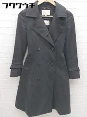 ■ ◎ NATURAL BEAUTY BASIC ライナー ウエストベルト付き  トレンチ コート サイズ36 ブラック系 レディース  【中古】 【1002802042539】