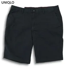 【新品 未使用】 UNIQLO ユニクロ 春夏 チノ★ ハーフ ショート パンツ Sz.XL　メンズ ネイビー 大きいサイズ