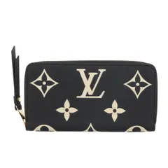 【極上品】LOUIS VUITTON （ルイヴィトン）ジッピー・ウォレット 財布 長財布(小銭入有) M80481Monogram Empreinte モノグラム アンプラント Leather レザー Black ブラック unused:S【中古】