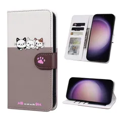 【新着商品】Galaxy S23 ケース 手帳型 おしゃれ ギャラクシーS23 ケース 手帳型 カバー 人気 SC51D SCG19 ケース 手帳型 PUレザー 本革 耐衝撃 S23 手帳型ケース かわいい子猫犬柄 galaxy S23 携帯カバー お洒落 ぎ