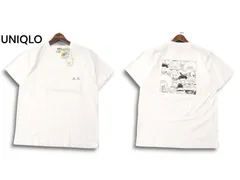 未使用★ UNIQLO ユニクロ カウズ セサミストリート★ キャラクター グラフィックT 半袖 カットソー Tシャツ Sz.M メンズ 白