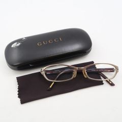 美品 GUCCI グッチ GG-9605J メガネ 54□16 136 度入り チタン ボルドー系 メンズ AT653 