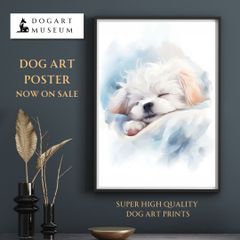 マルチーズ ペット 犬 動物 原画 アート 絵画 画家 インテリア イラスト マルチーズ】