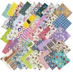 【特価商品】はぎれ カットクロス DIY手作り パッチワーク 布 花柄 (200枚 10cm 綿生地 x 10cm)