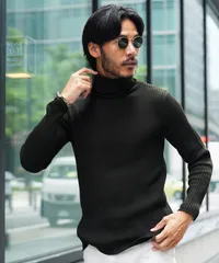 新品 未使用 JIGGYS SHOP(ジギーズショップ)コットンタッチテレコニット 215701 bブラック