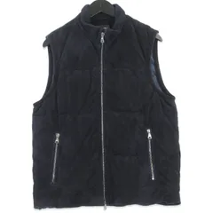 未使用 新品 エンメティ ダウン ベスト ゴート レザ - スエード 中古】エンメティ EMMETI ゴートレザー ファー ダウンベスト