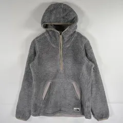 古着 ザ・ノースフェイス THE NORTH FACE ハーフジップパーカー フリーストレーナー ボア ワンポイントロゴ S  グレー メンズ