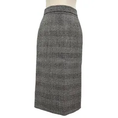 PRADA ウールスカート スリット グレー Prada // SS 2023 Grey Creased Logo Skirt – VSP Consignment