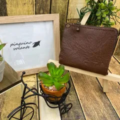 【姫路レザー】カード・小銭入れ　ブラウン　小物入れ　本革　カスタマイズOK商品