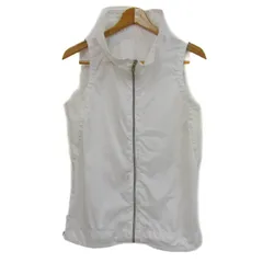 プーマ ベスト ジャケット アウター ジップアップ ゴルフウエア レディース Lサイズ ホワイト PUMA 【中古】