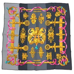 セール　HERMES　エルメス　スカーフ　カレ70　FERRONNERIE　鉄細工　aq9090