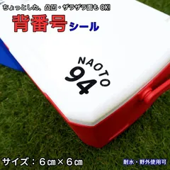 2枚注文【ザラザラ面にも貼れる】名前シール 防水 ステッカー クーラーボックス・水筒にも