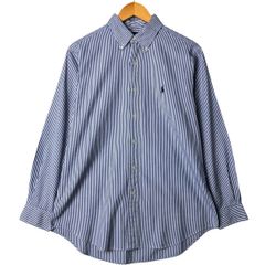 古着 ラルフローレン Ralph Lauren CLASSIC FIT クラシックフィット 長袖 ボタンダウンストライプシャツ メンズL相当/eaa575512