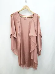 ◇ AimerAcret<!-利用不可文字-!>エメ<!-利用不可文字-!> ノースリーブ 膝丈 パーティドレス ワンピース サイズ9 ピンク系 レディース P  【1405230009189】