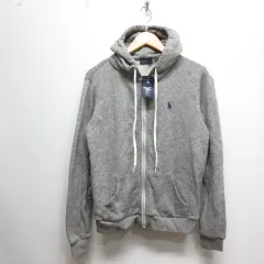 ポロ バイ ラルフローレン Polo by Ralph Lauren スウェット ジップ フーディー パーカー XS グレー ポニー刺繍 正規品 タグ付き