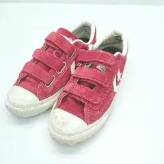 ◇ Θ CONVERSE コンバース 星モチーフ ローカットスニーカー サイズ24 レッド ホワイト系 レディース E  【1411280019429】