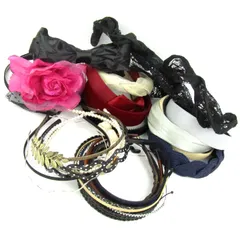 カチューシャ 25点セット 未使用有 リボン パールモチーフなど ヘアアクセサリー まとめて 大量 レディース 【中古】