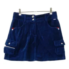 サイズ：M FILA GOLF フィラゴルフ  ベロア スカート  ネイビー系 [240101348232]# ゴルフウェア レディース ストスト