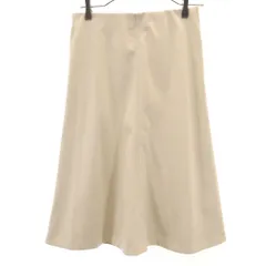 ミラオーウェン ミディ丈 フレアスカート 1 ベージュ系 Mila Owen サイドジップ レディース