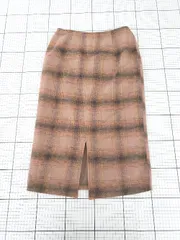 ◇ ⊇ コラージュ ガリャルダガランテ チェック柄 ウール 膝下丈 タイト スカート サイズ0 オレンジ系 マルチ レディース E  【1509100074748】
