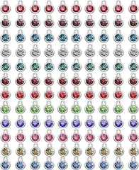 ビーズ 120個入りラインストーンペンダントガラス アクセサリーパーツ 12色 円形 クリスタル 誕生石 [BetterJonny] チャーム 合金 チャーム ネックレスパーツ ジュエリー手作りジュエリーペンダントジュエリーネックレスブレスレットイヤリング製造