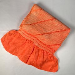 帯揚げ　オレンジ　正絹　絞り　使用可　美品