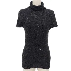 DONNA KARAN カシミア スパンコール トップス シルバー 定価17万 
