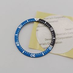 腕時計 フラット アルミベゼルインサート 青黒 ブラック×ブルー 【対応】セイコー ダイバー SKX007/009 SRPD等 バットマン 社外