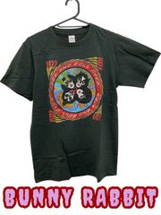 デザインTシャツ BUNNY RABBIT KISS キッス ビンテージ風 ハードロック ロック バンド フェス 黒 ブラック　U-389・U-390