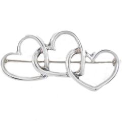 本物 ティファニー TIFFANY & Co. トリプルハート 925 ブローチ ピンブローチ シルバー Triple Heart アクセサリー ジュエリー 中古 【フォロー割】