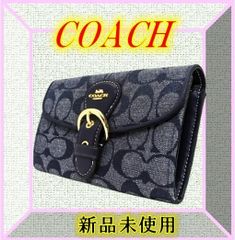 秋コーデ】✨ COACH ペブルド レザー クリオ ウォレット ブラック