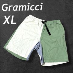 Gramicci グラミチ メンズ XL ハーフパンツ G-SHORT CRAZY Gショーツ クレイジー G3SM-P092  グリーン×アイボリー系 (F033)★